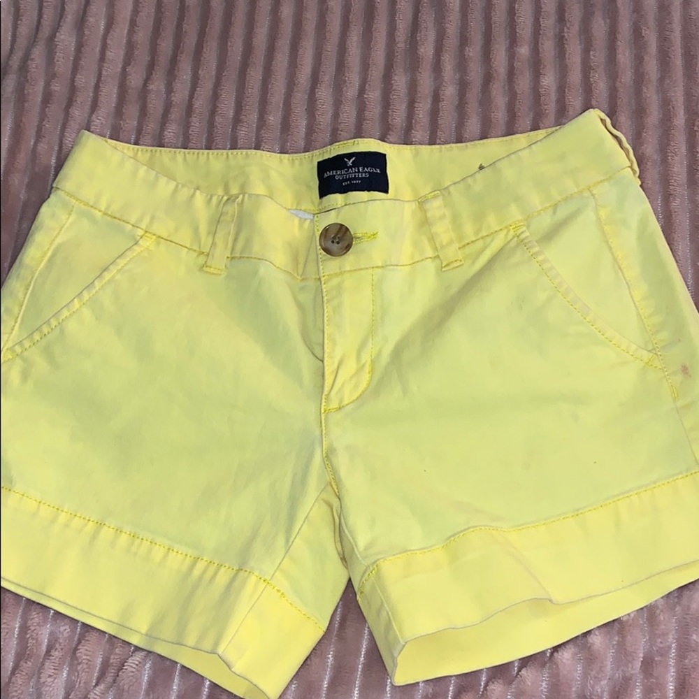 yellow shorts